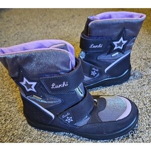 Lurchi Girls Boots EU 37 Purple Light Up Waterproof SympaTex Winter Snow Shoes